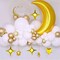 50-Pack 10in Gold Star Foil Balloons with 60 Glue Dots & 5 Straws – Party Decor for Birthday, Wedding & Baby Shower